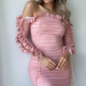 Pink it’s a beautiful dress for any accession